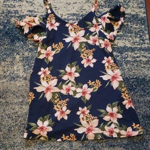 Navy floral dress